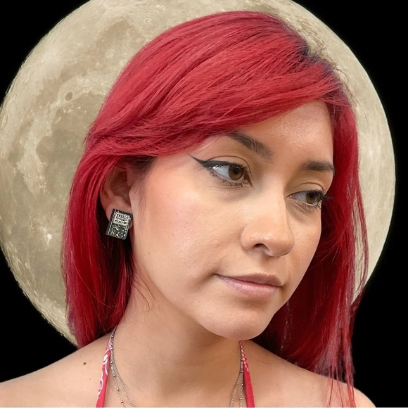 VINCA Spell Book Earrings, Black, OS, NWT - Picture 4 of 6